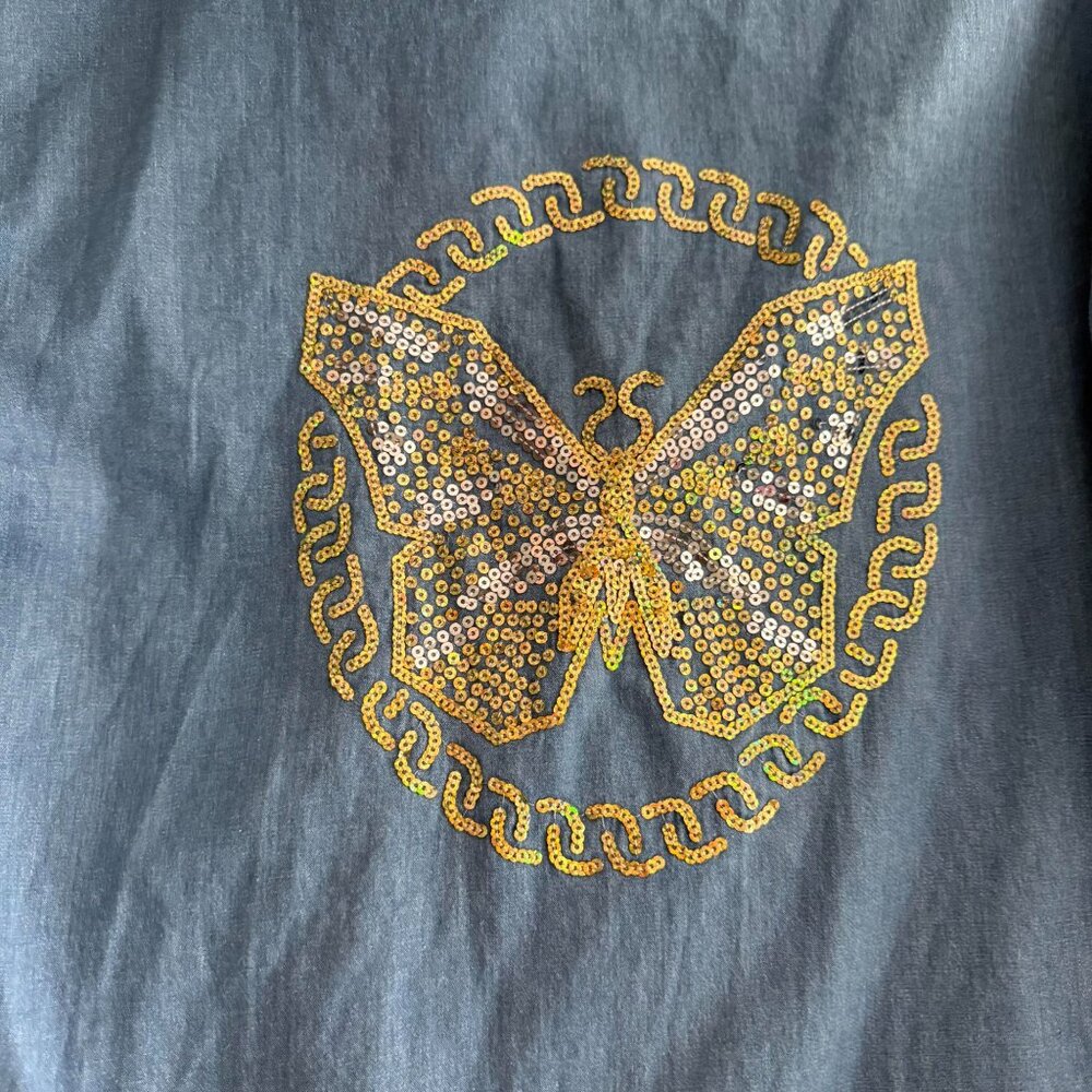 NWT My Still Life Hooded Denim Full Zip Jacket Women's Large Light Wash Blue - Picture 2 of 10